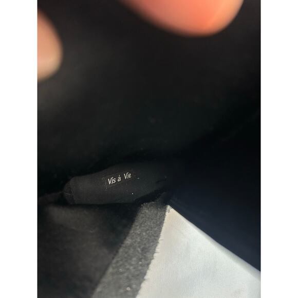 Vintage 90s Vis a Vie black chunky Square Toe Mid calf boot size 8.5 - Picture 10 of 13